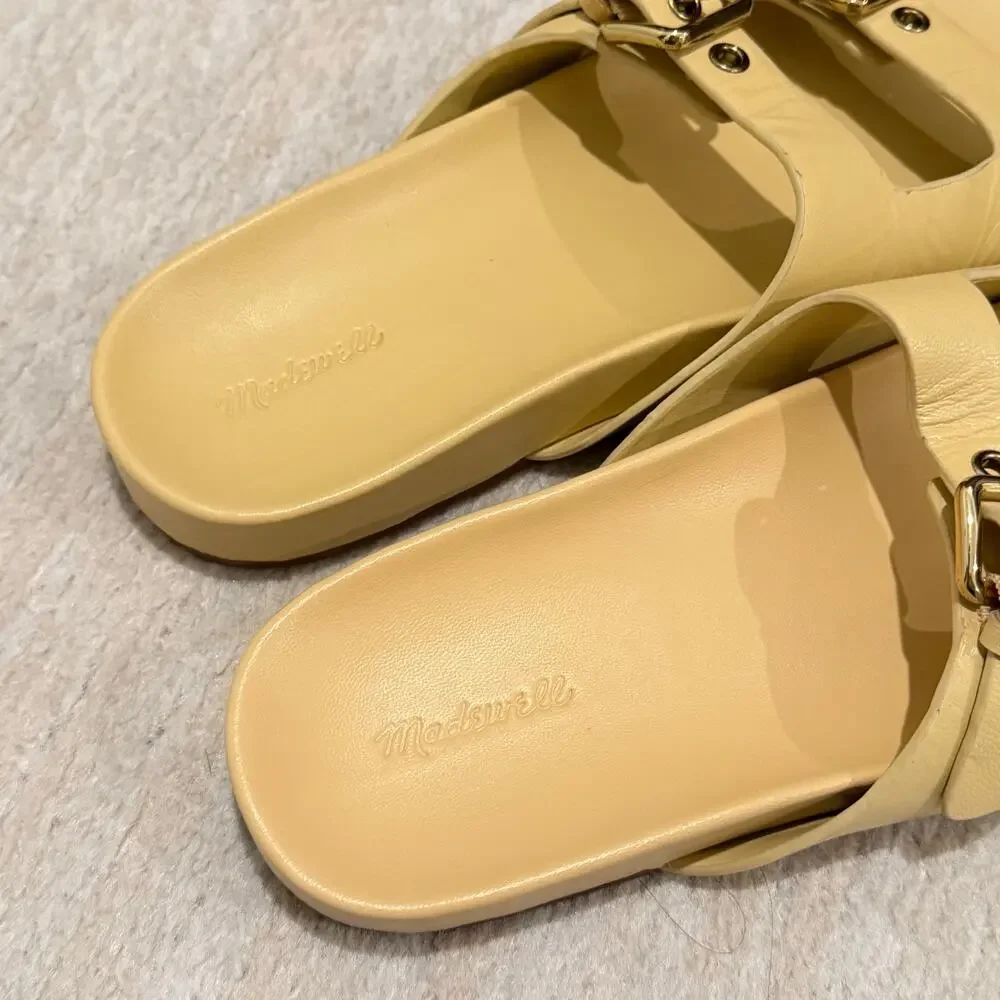 NEW Madewell The Cambrea Double-Strap Sandal in Yellow Clay Size 7